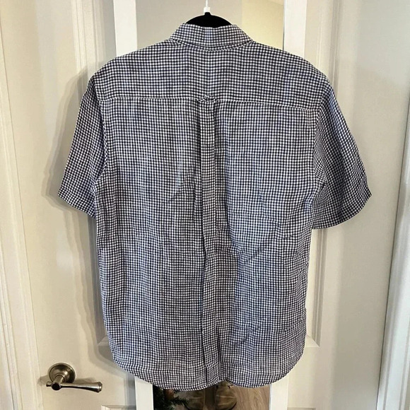 Men's Vilebrequin Button Up Short Sleeve Linen Shirt Size Small - Picture 6 of 6